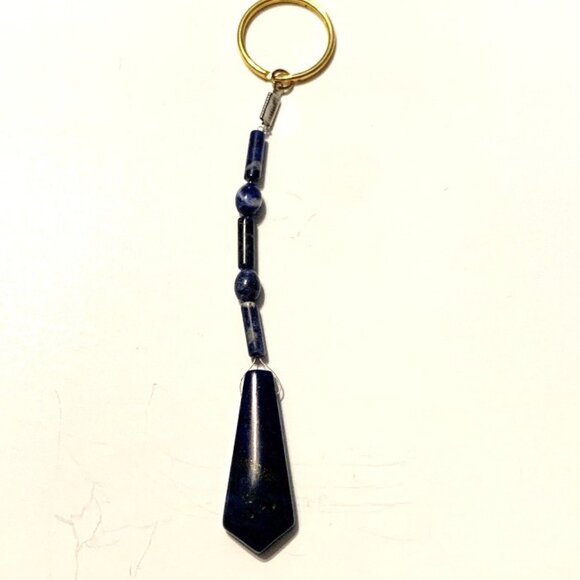 Lapis Lazuli & Sodalite Keychain – Truth, Intuition & Inner Power - Picture 3 of 7